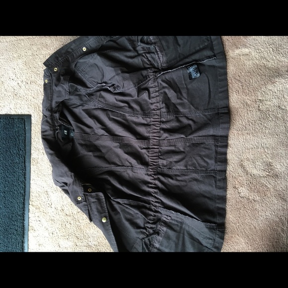 H&M military-style brown canvas jacket. - Picture 3 of 5